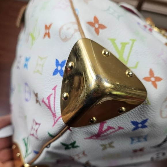 Auth Louis Vuitton Speedy 30 Multicolor White Bag - Picture 5 of 15